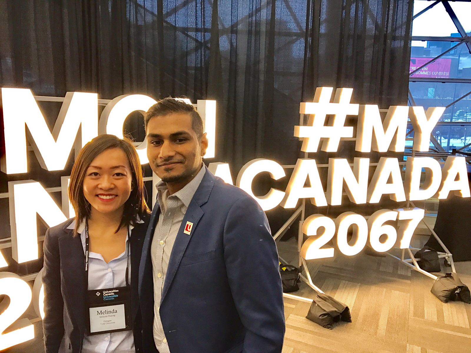 Melinda Phuong and Nishal Shah at Converge 2017.